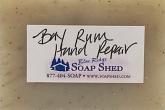Naked Soap ID Label for Bay Rum Hand Repair Soap for Hands