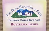 Wrapped bar of Lavender Baby Soap - Butterfly Kisses Baby Soap