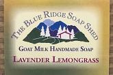 Wrapped Bar of Lavender Lemongrass Goat Milk Soap photo