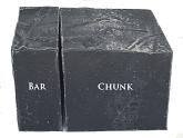 Bar chunk comparison photo of Charcoal Soap for Oily Acne Skin