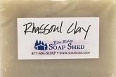 Handwritten ID label for Rhassoul Clay Facial Soap bar