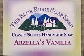 Wrapped bar of Arzella's Vanilla Goat Milk Soap