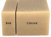 Bar chunk size comparison of GardeniaGoat Milk Soap
