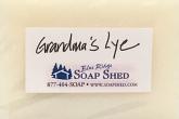 Grandma's Lye Soap handwritten ID label