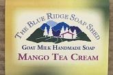 Wrapped bar of Mango Tea Goat Milk Soap photo