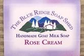 Wrapped bar of Rose Goat Milk Soap photo