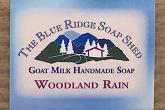 Wrapped bar of Woodland Rain Goat Milk Soap photo